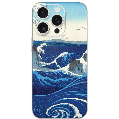 View of the Naruto whirlpools at Awa by Hiroshige iPhone 16 Pro Skin